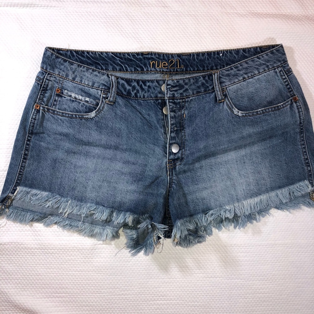 Rue21 Blue Jean Cut-off Shorts Women's 14